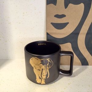 2016 Starbucks Kenya Black Coffee
Mug Cup With Gold Elephant 14 fl oz
EUC